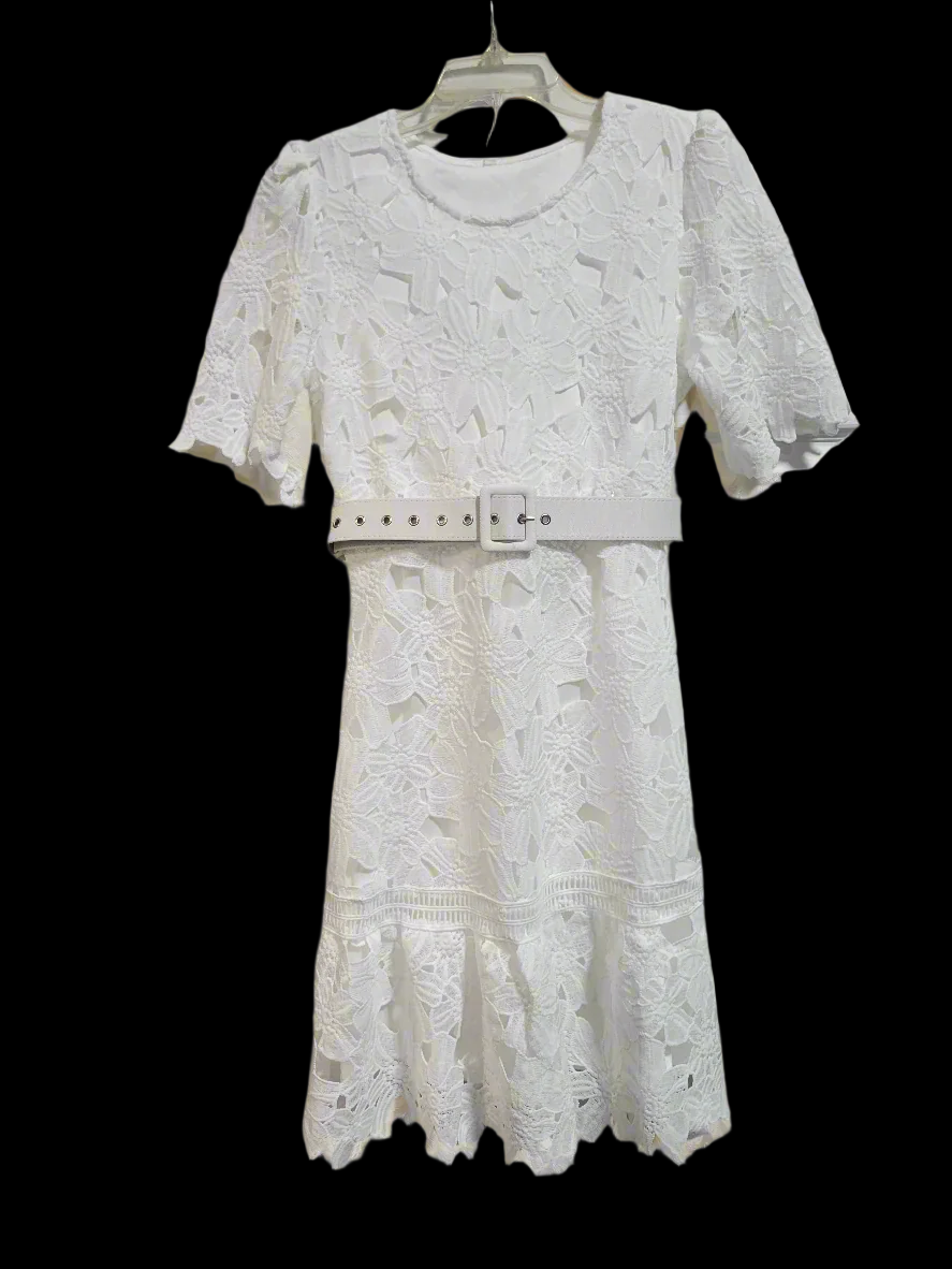 Lacey Belted Midi Dress